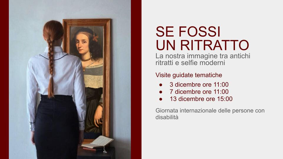 donna che si guarda allo specchio e si vede come in un ritratto antico